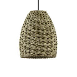 Mat zwarte hanglamp met touw>Straluma Outlet