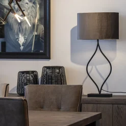 Mat zwarte lampvoet Okno exclusief kap><noscript><img width=