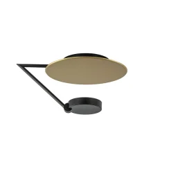 Mat zwarte LED plafondlamp met goud>Straluma Outlet