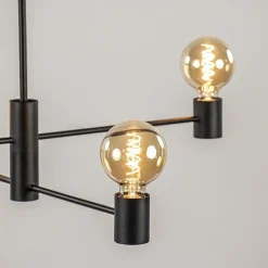 Mat zwarte 4-lichts hanglamp><noscript><img width=