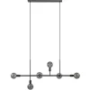Mat zwarte 6-lichts hanglamp exclusief lichtbronnen>Straluma Best