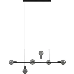 Mat zwarte 6-lichts hanglamp exclusief lichtbronnen>Straluma Best