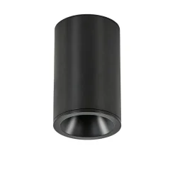 Mat zwarte opbouwspot rond IP54 badkamer/buiten>Straluma New