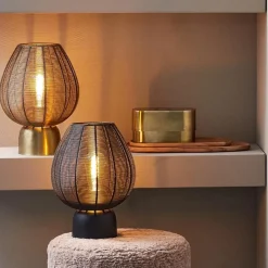 Mat zwarte tafellamp Suneko Light and Living><noscript><img width=