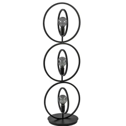 Mat zwarte vloerlamp rings>Straluma Sale