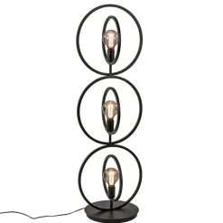 Mat zwarte vloerlamp rings>Straluma Sale