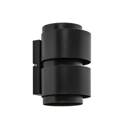 Mat zwarte wandlamp cilinder up+down G9>Straluma Hot