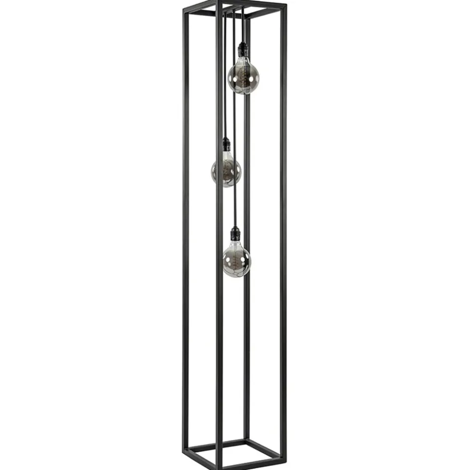 Metalen design vloerlamp zwart frame rechthoek>Straluma Discount