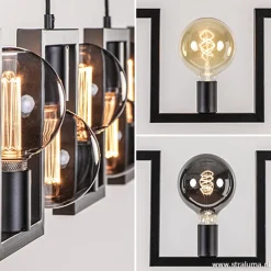 Metalen eettafel hanglamp zwart frame><noscript><img width=