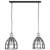 Metalen eettafel hanglamp 2-lichts kooi>Straluma Outlet