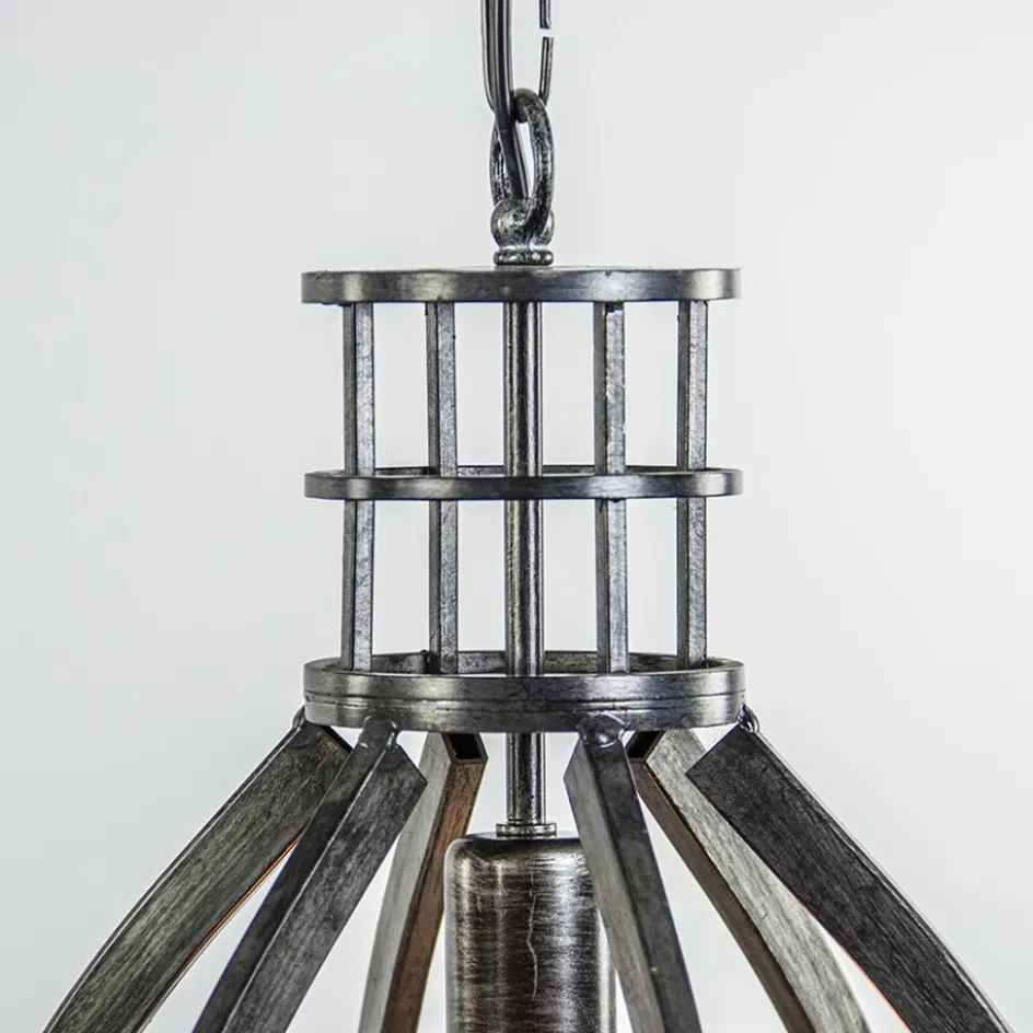 Metalen eettafel hanglamp 2-lichts kooi>Straluma Outlet