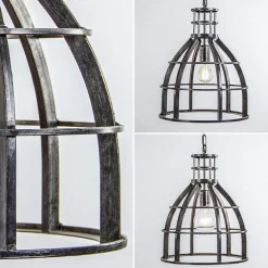 Metalen eettafel hanglamp 2-lichts kooi><noscript><img width=