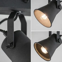 Metalen 3-l plafondlamp mat zwart verstelbaar><noscript><img width=