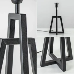 Metalen lampvoet mat zwart exclusief kap><noscript><img width=