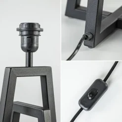 Metalen lampvoet mat zwart exclusief kap><noscript><img width=