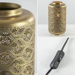 Metalen tafellamp lantaarn goud Oriental><noscript><img width=