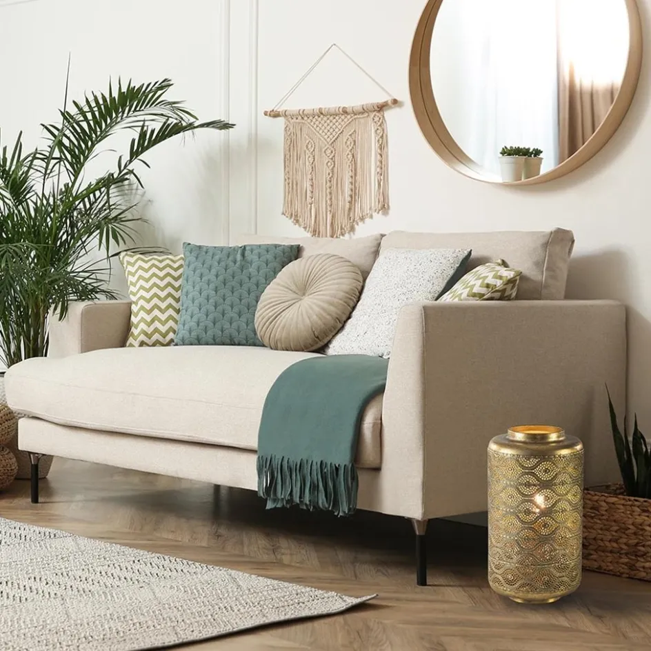 Metalen tafellamp lantaarn goud Oriental>Straluma