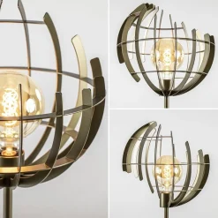 Metalen tafellamp Terra met oud messing afwerking><noscript><img width=