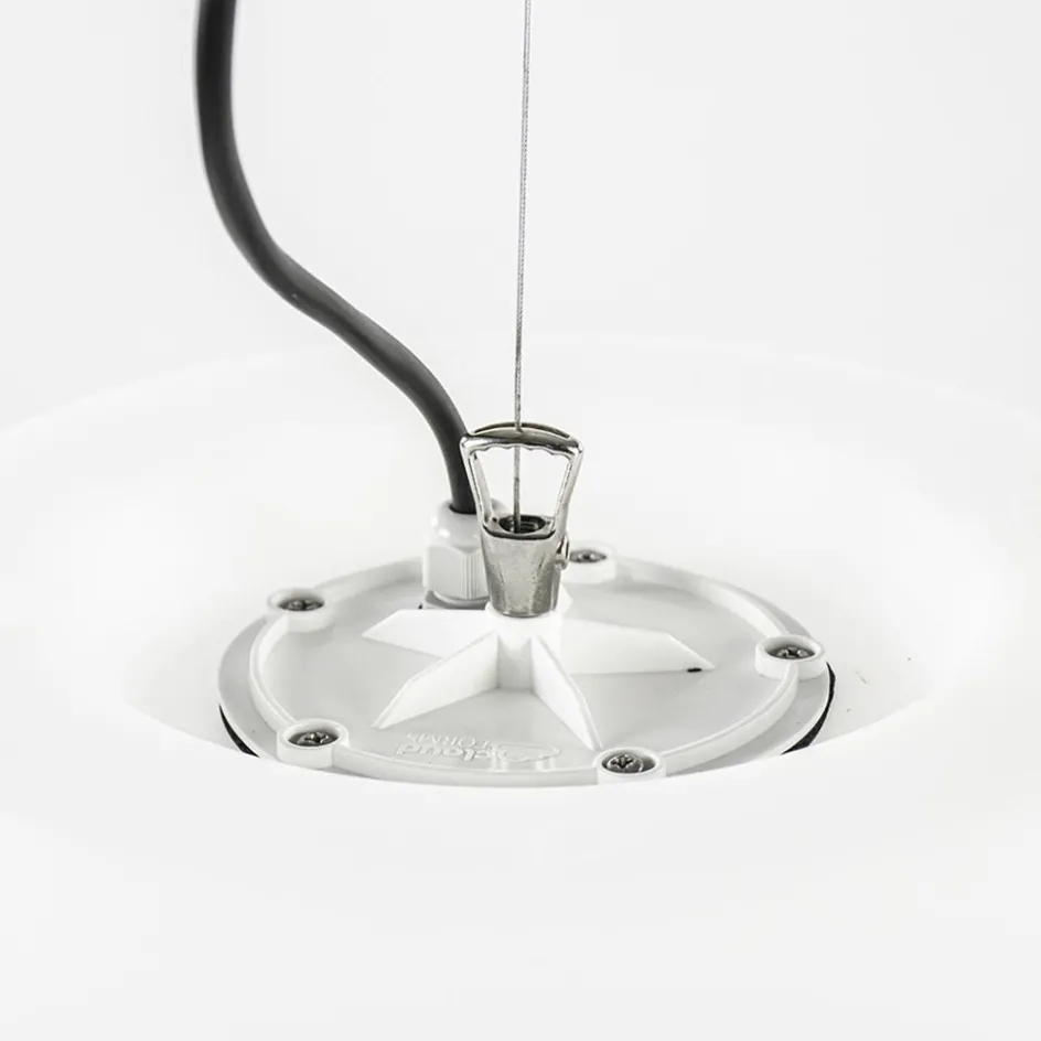 Moderne buitenlamp hang witte bol 45 cm>Straluma Best