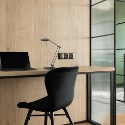 Moderne bureaulamp zwart met dimbaar LED><noscript><img width=