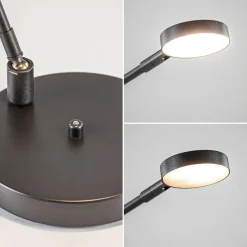 Moderne bureaulamp zwart staal met dimbaar LED><noscript><img width=