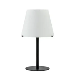 Moderne design tafellamp zwart met witte glazen kap>Straluma Hot