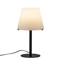 Moderne design tafellamp zwart met witte glazen kap>Straluma Hot