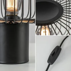 Moderne draad tafellamp mat zwart><noscript><img width=