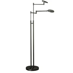 Moderne dubbele LED leeslamp antraciet>Straluma Outlet