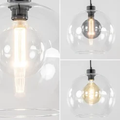 Moderne hanglamp met helder glas 30 cm><noscript><img width=