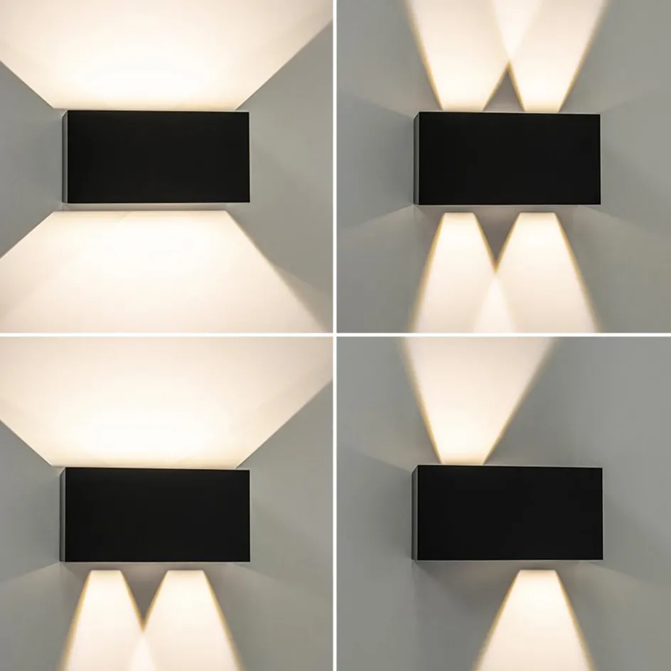 Moderne LED buitenlamp mat zwart verstelbaar IP54>Straluma Clearance
