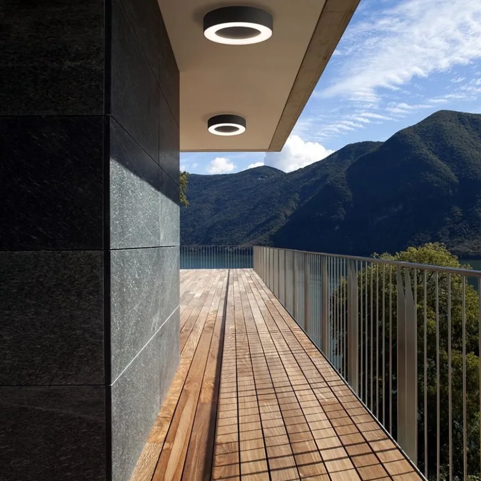 Moderne LED buitenlamp plafond/wand antraciet>Straluma Clearance