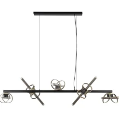 Moderne LED design hanglamp zwart met goud>Straluma