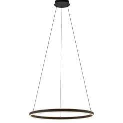 Moderne LED hanglamp zwarte ring 80 cm>Straluma Best