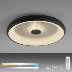 Moderne LED plafondlamp met kristaleffect zwart>Straluma Hot