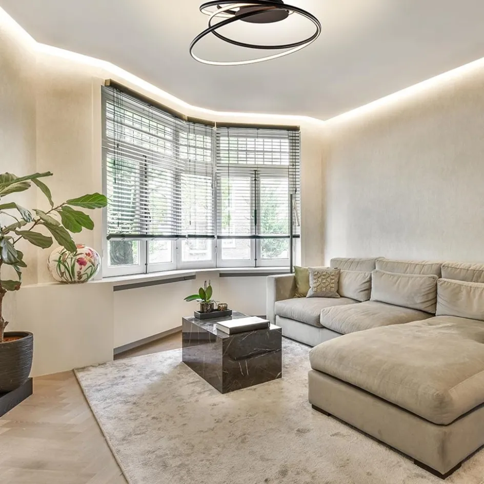 Moderne LED plafondlamp ringen zwart 3-standen dimbaar>Straluma Best