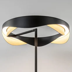 Moderne LED tafellamp zwart met goud dimbaar><noscript><img width=