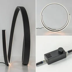 Moderne LED tafellamp zwart met dim to warm functie><noscript><img width=