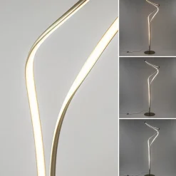 Moderne LED vloerlamp goud dimbaar><noscript><img width=