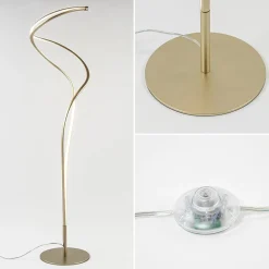 Moderne LED vloerlamp goud dimbaar><noscript><img width=