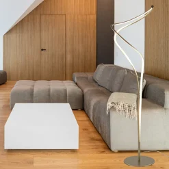 Moderne LED vloerlamp goud dimbaar><noscript><img width=