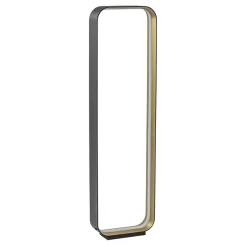 Moderne LED vloerlamp zwart/goud dim to warm>Straluma Hot