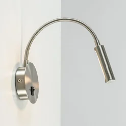 Moderne LED wandlamp nikkel met flexibele arm>Straluma Sale