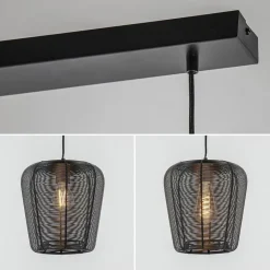 Moderne 3-lichts eettafelhanglamp Adeta mat zwart><noscript><img width=