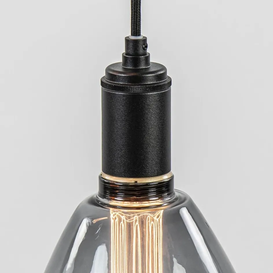 Moderne 3-lichts hanglamp zwart exclusief bronnen>Straluma Discount