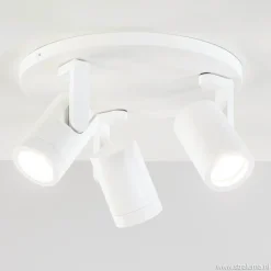 Moderne 3-lichts plafondspot wit metaal>Straluma Hot