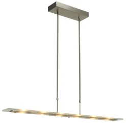 Moderne nikkel LED hanglamp met helder glas dimbaar>Straluma New