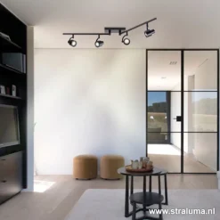 Moderne opbouwspot mat zwart 4-lichts><noscript><img width=