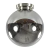 Moderne plafondlamp nikkel met smokey glas>Straluma New