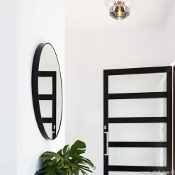 Moderne plafondlamp nikkel met smokey glas><noscript><img width=